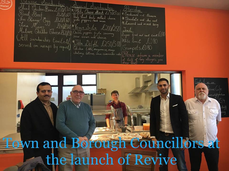 town and borough councillors at the launch of revive cafe